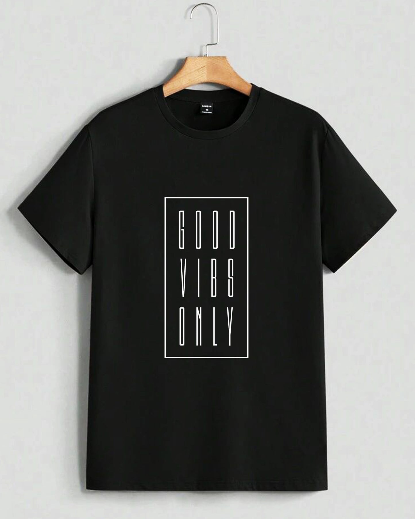 Good Vibes- Unisex basic Black T-shirt (Graphic printed)