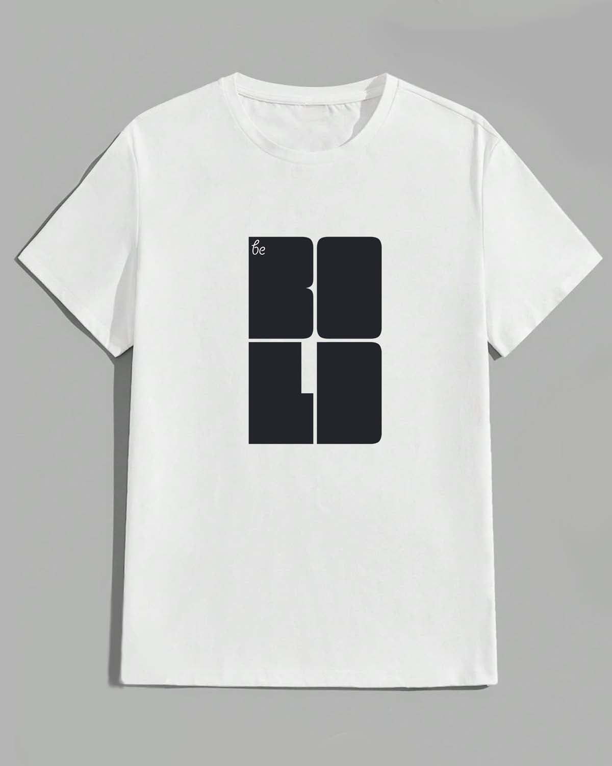 Be Bold- Unisex basic White T-shirt (Indian Sketcherman Printed Tshirt)