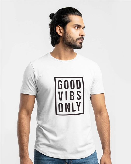 Good Vibes- Unisex basic White T-shirt (Indian Sketcherman Printed Tshirt)