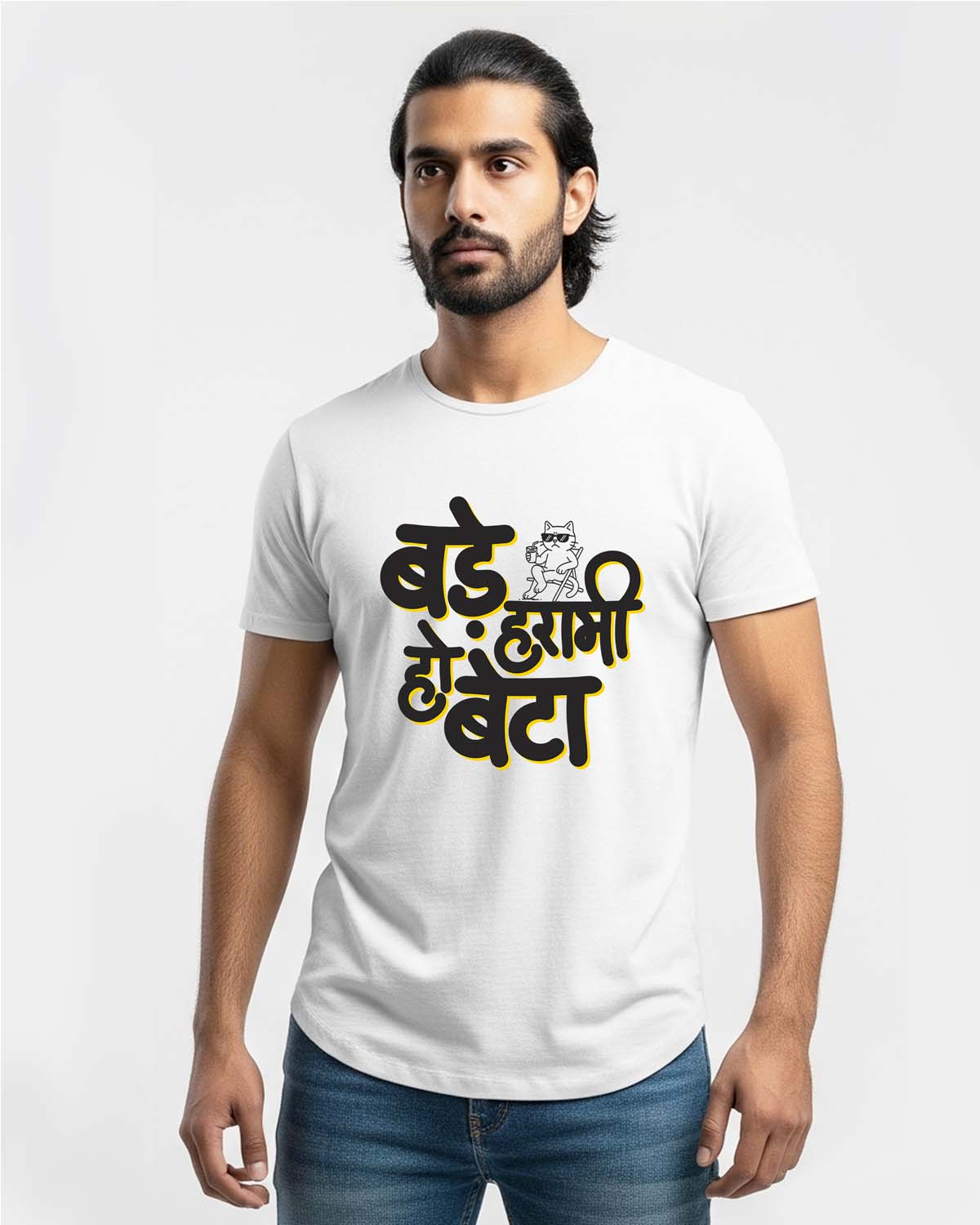 Bade harami- Unisex basic Black T-shirt (Graphic printed)