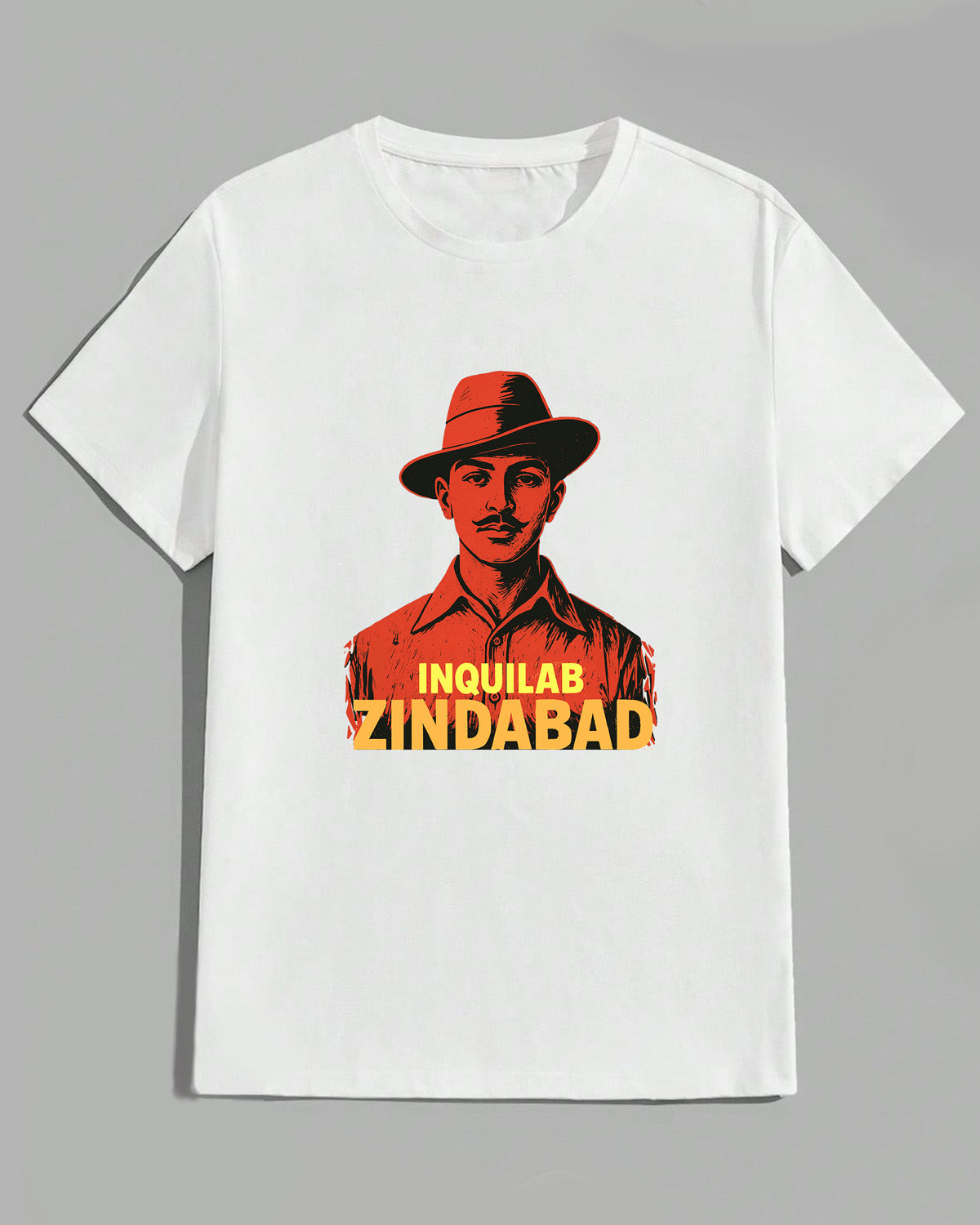 Bhagat singh ji- Unisex Basic white T-Shirt (Graphic printed)