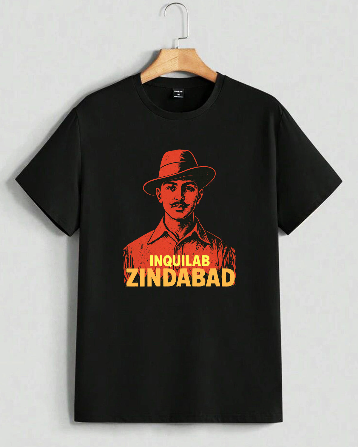 Bhagat singh ji- Unisex Basic Black T-Shirt (Graphic printed)