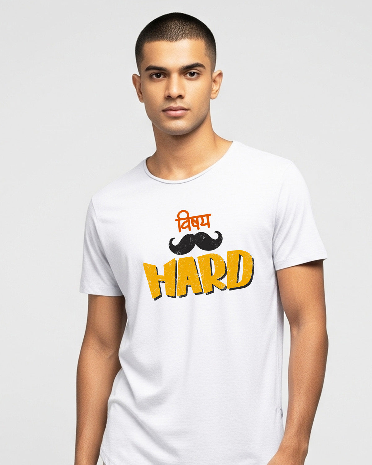 Vishay hard- Unisex Basic white T-Shirt (Graphic printed)