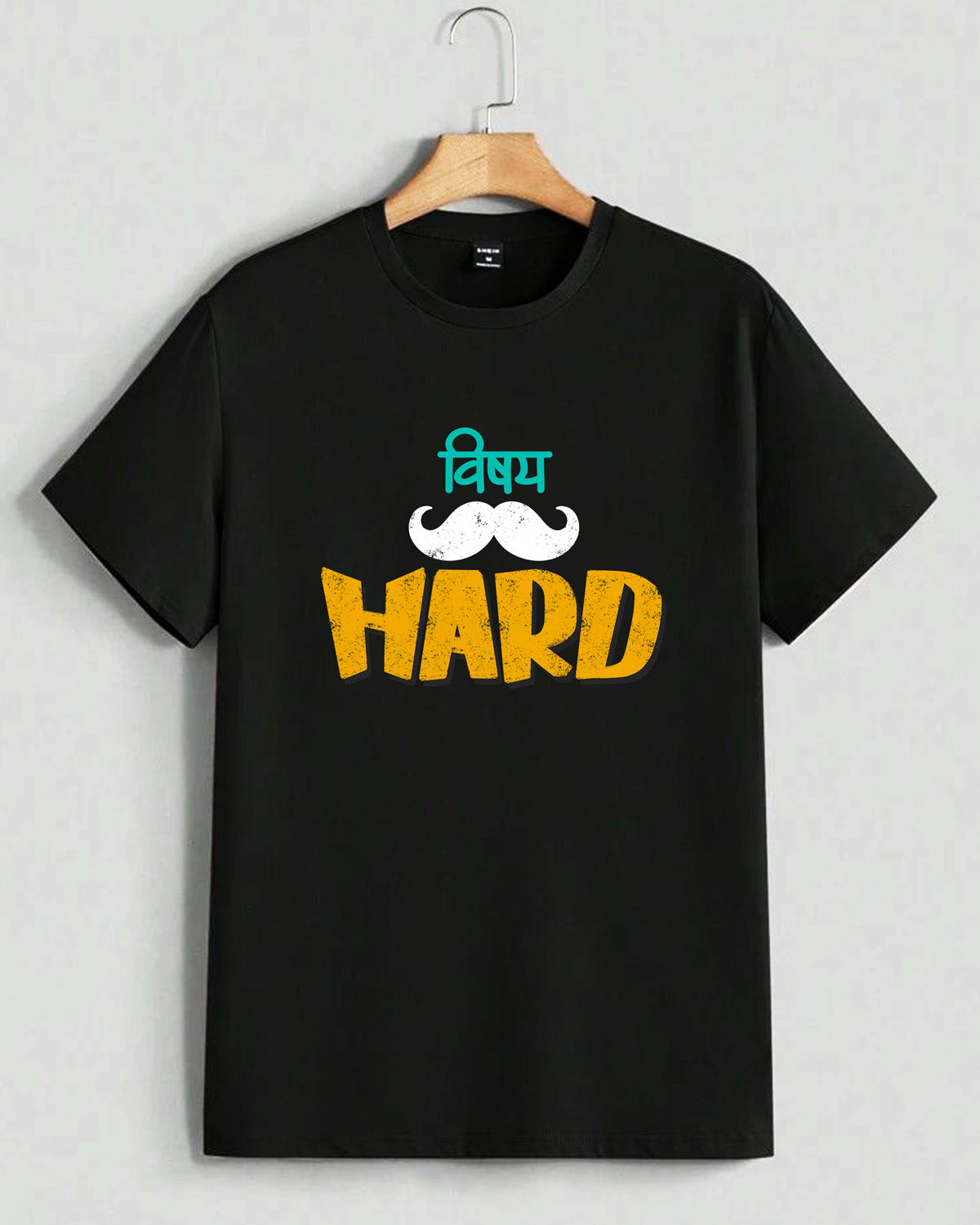 Vishay hard- Unisex Basic Black T-Shirt (Graphic printed)