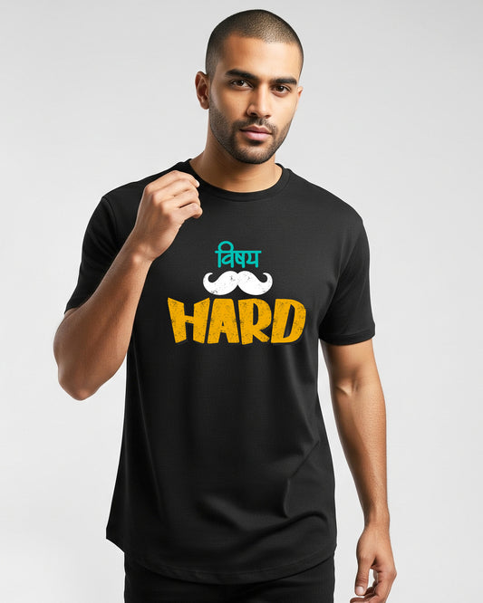 Vishay hard- Unisex Basic Black T-Shirt (Graphic printed)