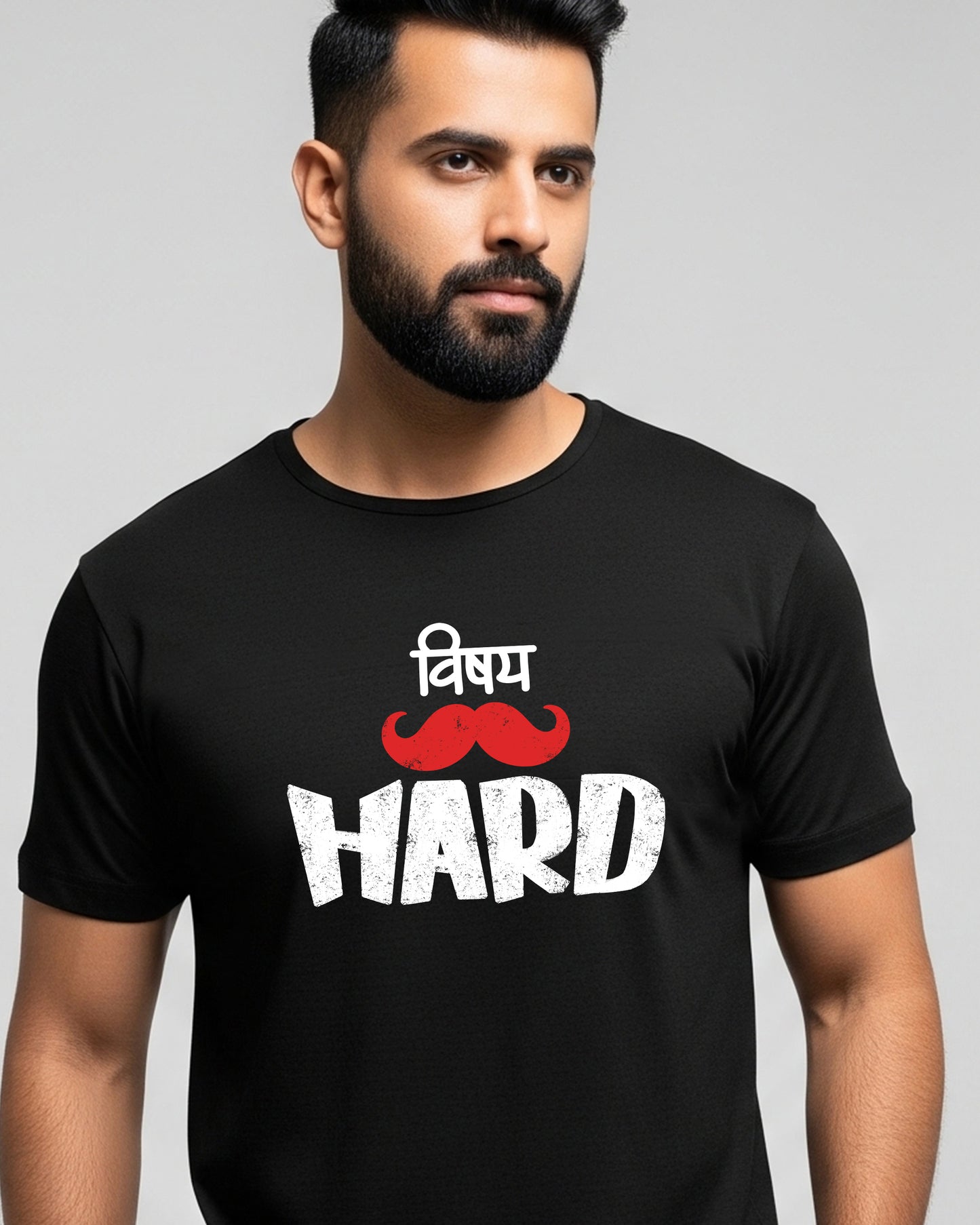 Vishay hard- Unisex Basic black T-Shirt (Graphic printed)