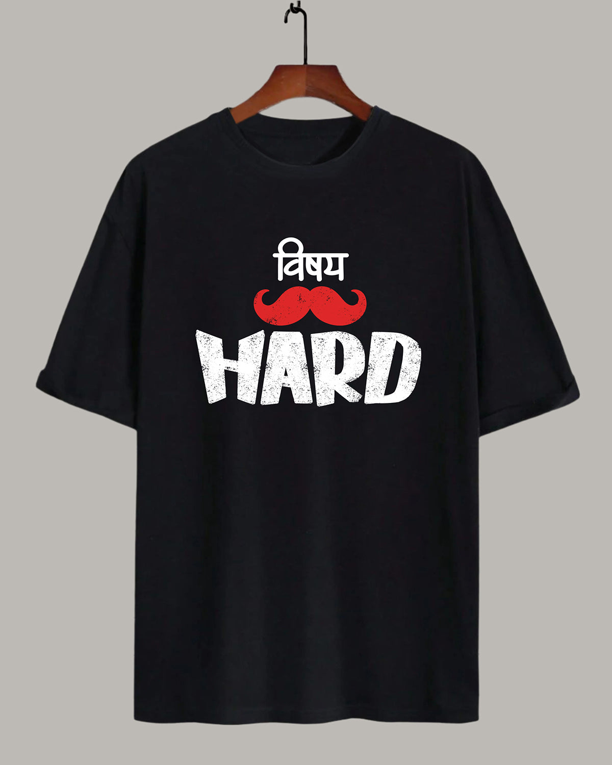 Vishay hard- Unisex Oversized Classic Black T-Shirt (Graphic printed)