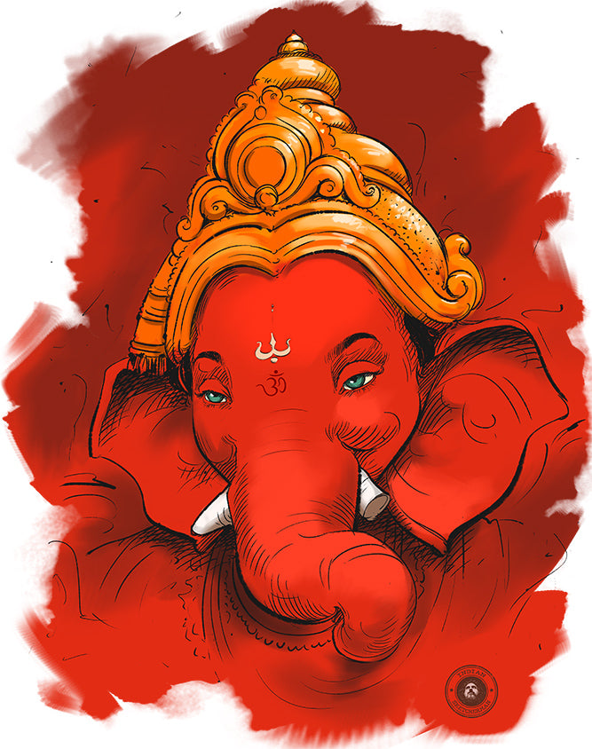 Shri Ganesha 1- Unisex Basic T-Shirt (Graphic Printed)