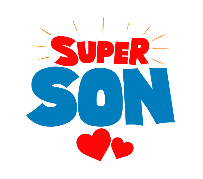 Super Son- Boy's Crew Neck white T-Shirt (Graphic Printed)